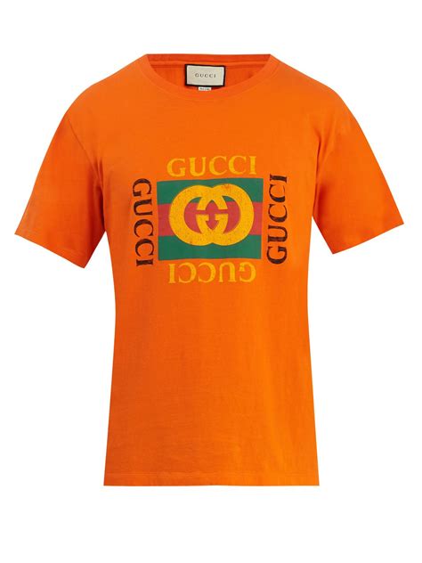 orange red gucci t shirt|authentic Gucci t shirt men.